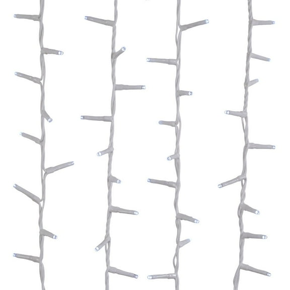 Kurt Adler 600-Light 49.2-Foot Cool White LED White Wire Rice Light Set