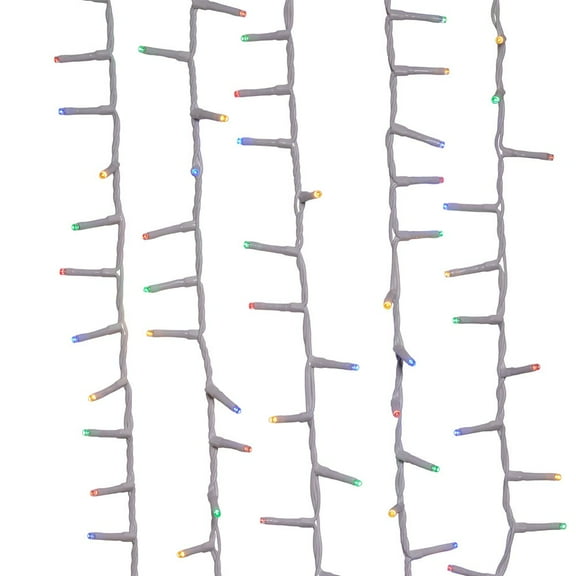 Kurt Adler 600-Light 49.2-Foot Multicolored LED White Wire Rice Light Set