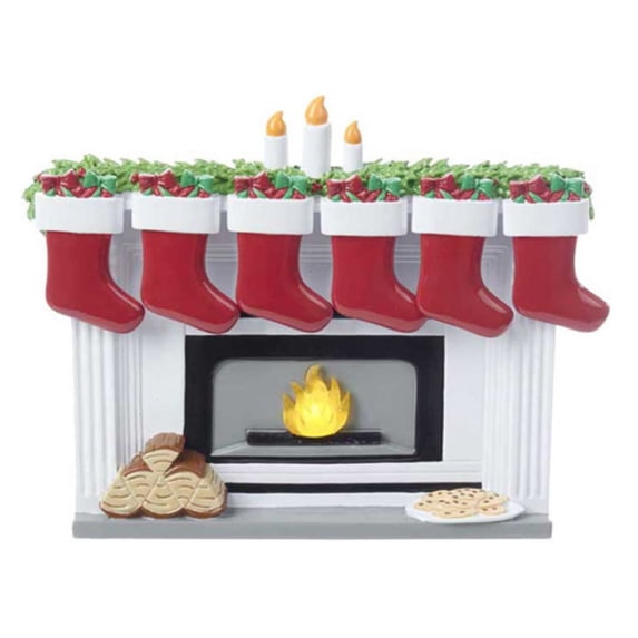 Kurt Adler 7.87-Inch Resin Fireplace Tabletop Décor