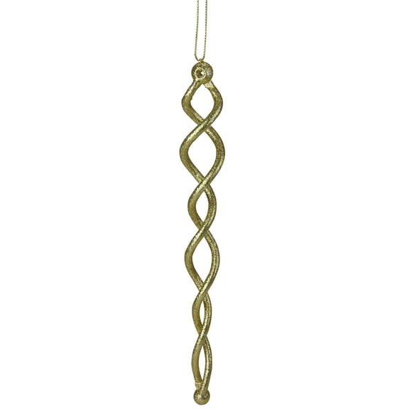 Kurt Adler 8.5" Gold Spiral Icicle Hanging Christmas Ornament