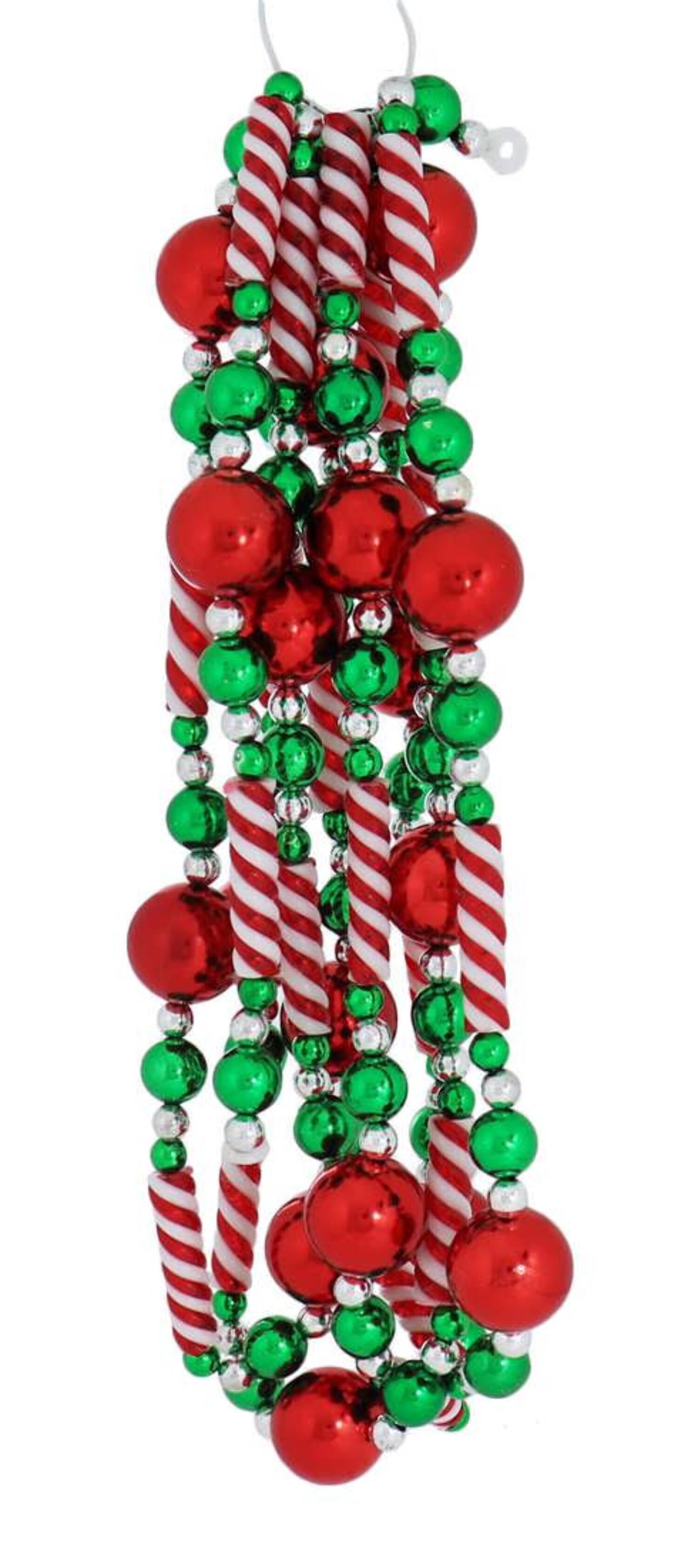 Kurt Adler 8' Candy Bead Garland With Red Balls for Christmas Tree and