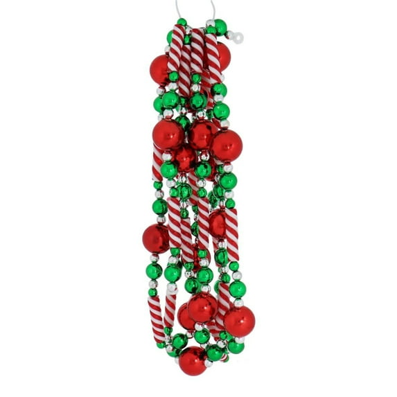 Kurt Adler 8'Candy Bead Garland With Red Balls