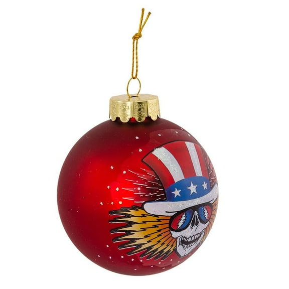Kurt Adler 80mm Grateful Dead Glass Christmas Ornament