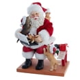 thumbnail image 1 of Kurt Adler 9-Inch Fabrich√© Santa with Laptop and Pets, 1 of 4