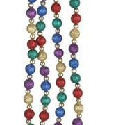 Kurt Adler 9-Foot Multi-Color Glitter Beaded Garland – Festive Holiday Décor