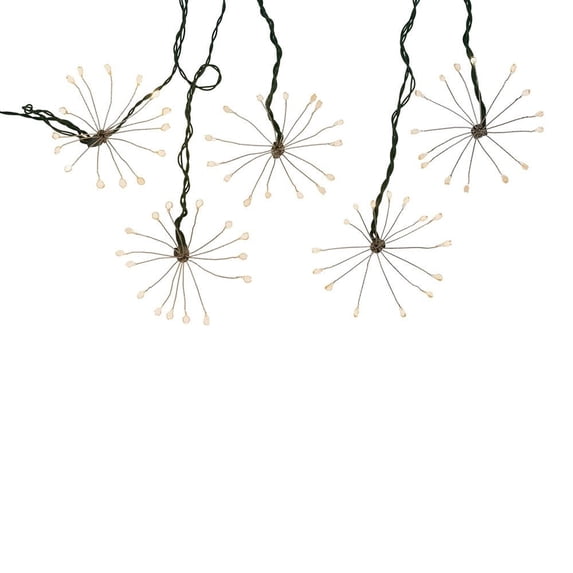 Kurt Adler AD1014CLW 75-Light Cluster Burst Classic Superbright LED Light Set with Wire, Green & White