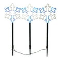 thumbnail image 1 of Kurt Adler AD2822 26 in. LED Snowflake Yard Stake Set, Multi Color, 1 of 5