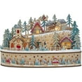 thumbnail image 1 of Kurt Adler Battery Operated Light-Up Small Christmas Village with Santa, 11", 1 of 6