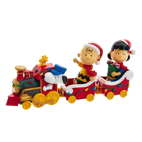 Kurt Adler Battery-Operated Peanuts Musical Train Table Dcor