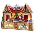 thumbnail image 1 of Kurt Adler Battery Operated Wooden LED Lighted Santa's Workshop, 10in, 1 of 1