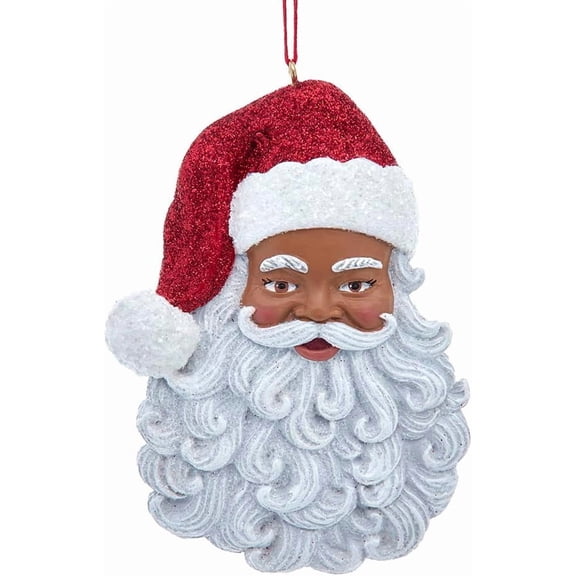 Kurt Adler Black Santa Head Ornament