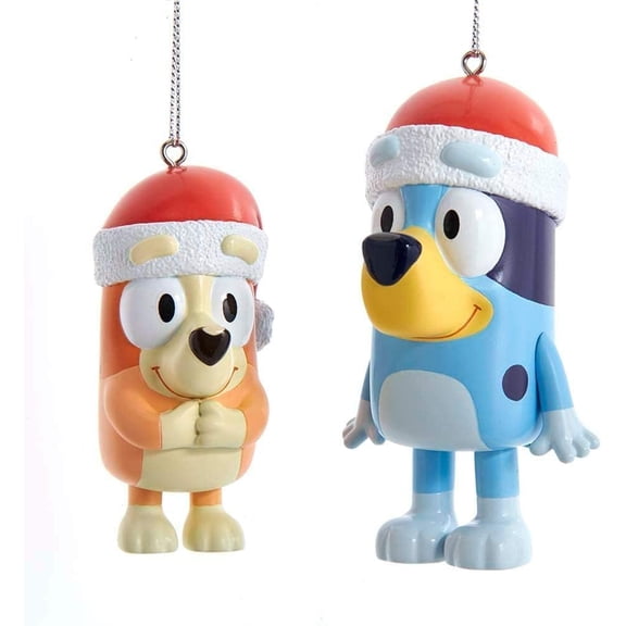 Kurt Adler Bluey and Bingo Ornaments, 2 Assorted