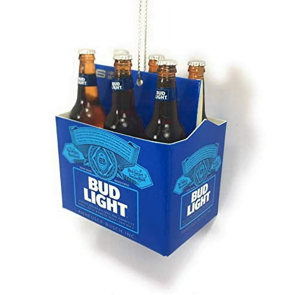 Kurt Adler Budweiser Bud Light Six-Pack Miniature Christmas Ornament