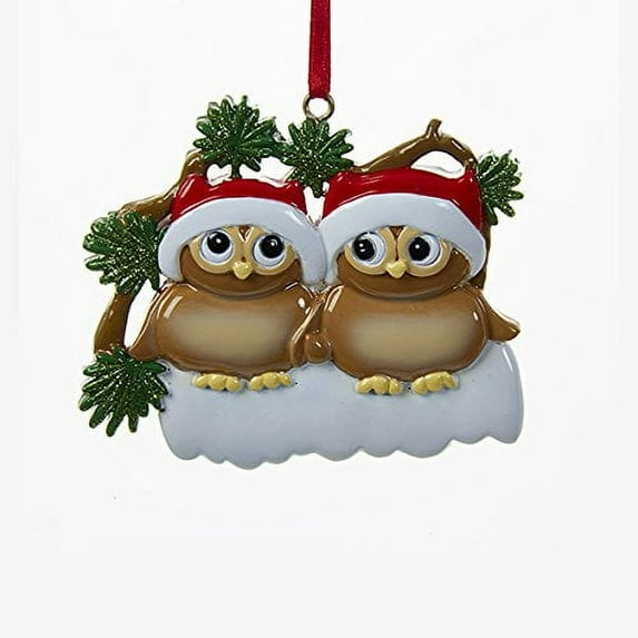 Kurt Adler Glass Owl Family of 2 Ornament – Christmas Tree Holiday Decoration
