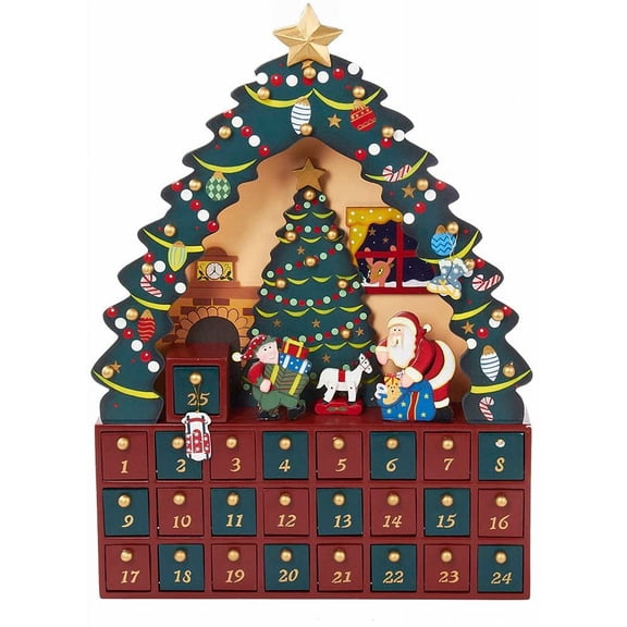 Kurt Adler 16-Inch Christmas Tree 24-Piece Advent Calendar