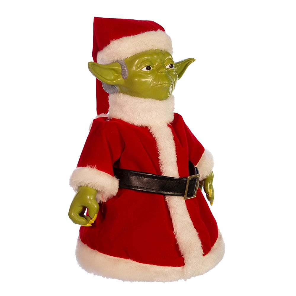 Classic Yoda Santa Suit Christmas Tree Topper, 10-Inch