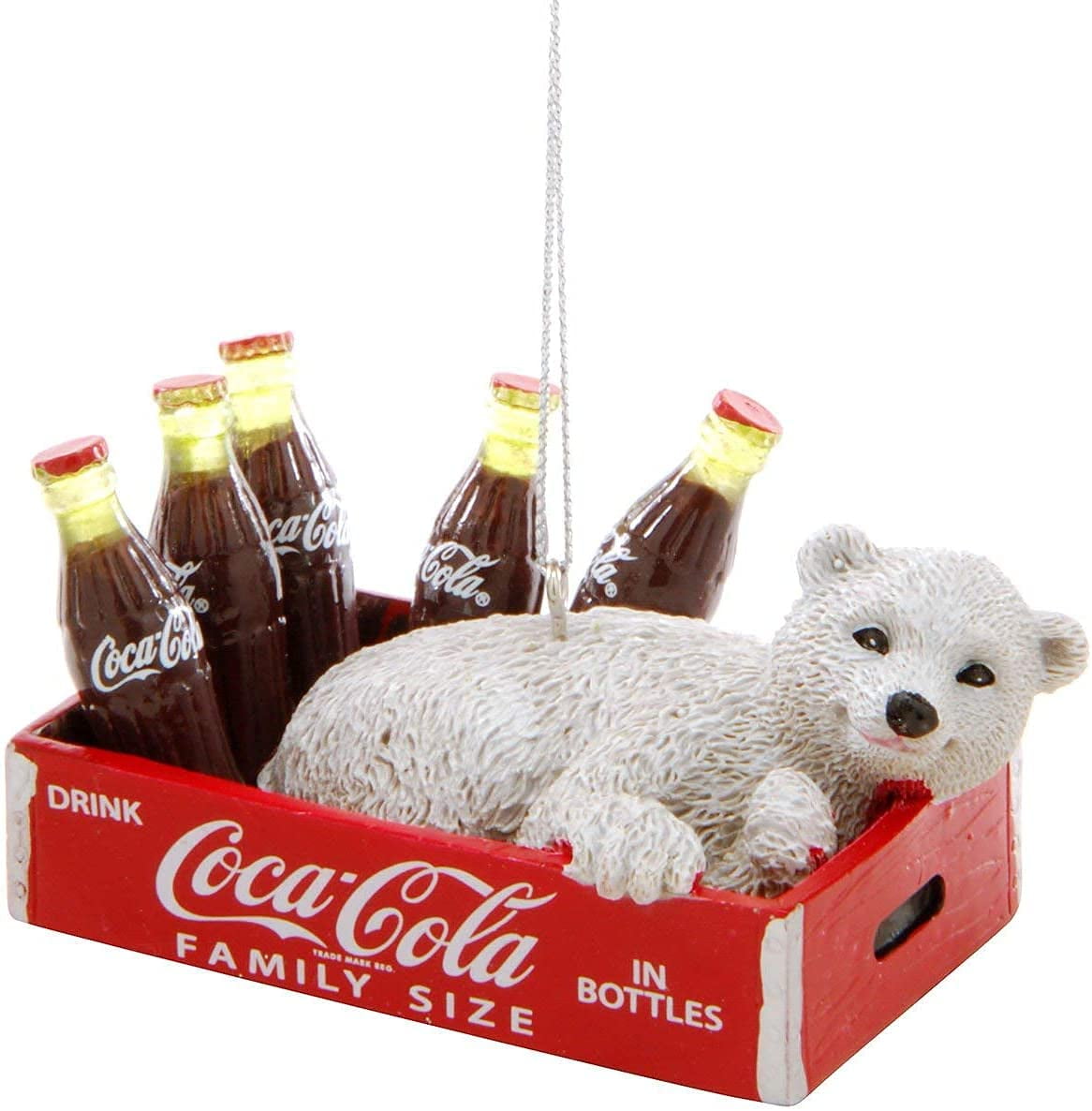 Kurt Adler Coca-Cola Polar Bear Cub Christmas Tree Coke Decor In Crate ...
