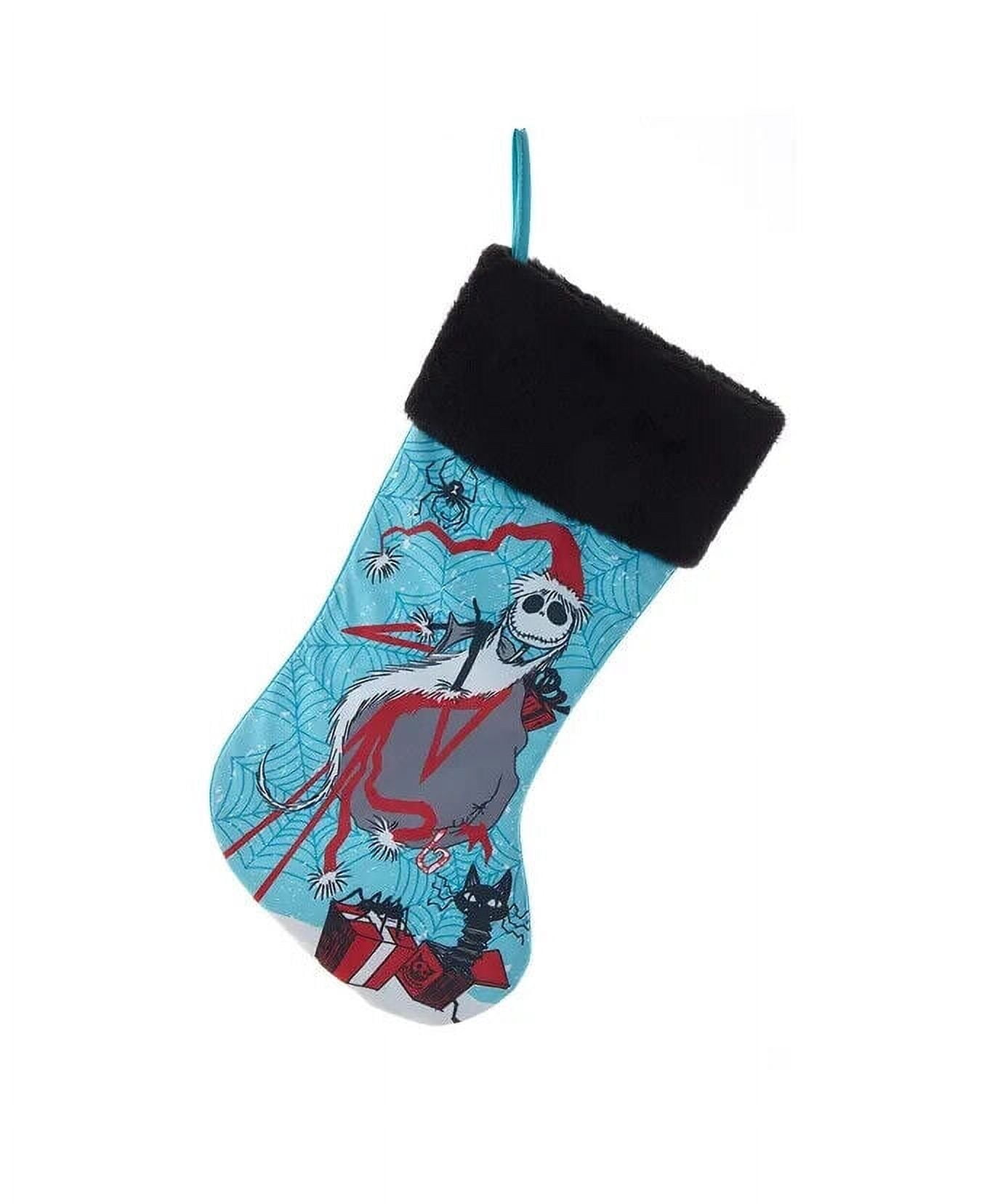 Disney Santa Jack Skellington Blue and Black Stocking