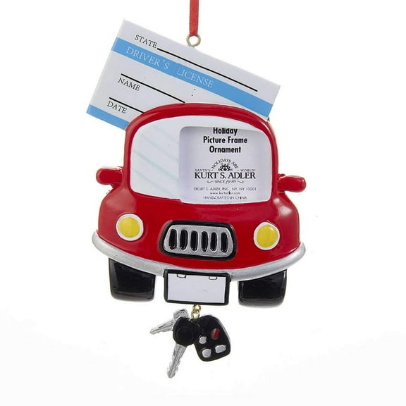 Kurt Adler Drivers License Ornament Personalizable Picture Frame Holiday Decoration