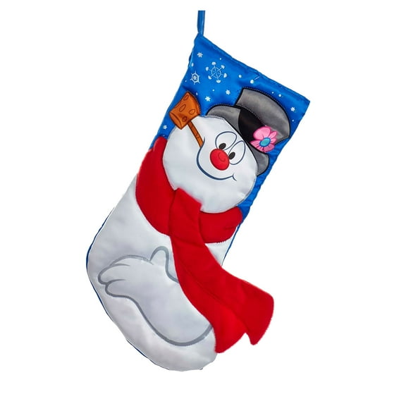 Kurt Adler 19" Frosty With Red Scarf Applique Stocking