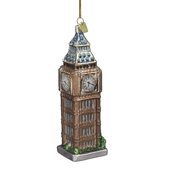 Kurt Adler Glass Big Ben Clock Tower Ornament