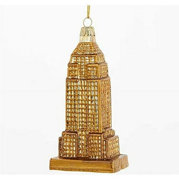 Kurt Adler Glass Gold Empire State Building Ornament