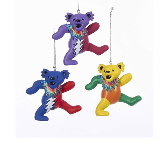 Kurt Adler Grateful Dead™ Bear Ornament Set, 3-Piece Set