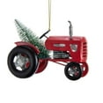 thumbnail image 1 of Kurt Adler Green and Red Tractor with Tree Christmas Ornament, 1 of 1