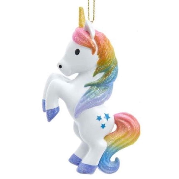 Kurt Adler H7547 Unicorn Blow Mold Ornament, 4-inch High, Plastic