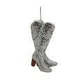 thumbnail image 1 of Kurt Adler Hanging Resin Christmas Tree Ornament, Silver Cowboy Boots, 4", 1 of 1