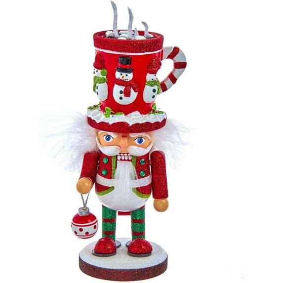 Kurt Adler Hollywood Nutcrackers, 9" Hot Chocolate Mug Hat