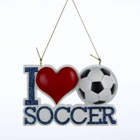 Kurt Adler “I Love Soccer” Christmas Ornament – Sports-Themed Holiday Decoration