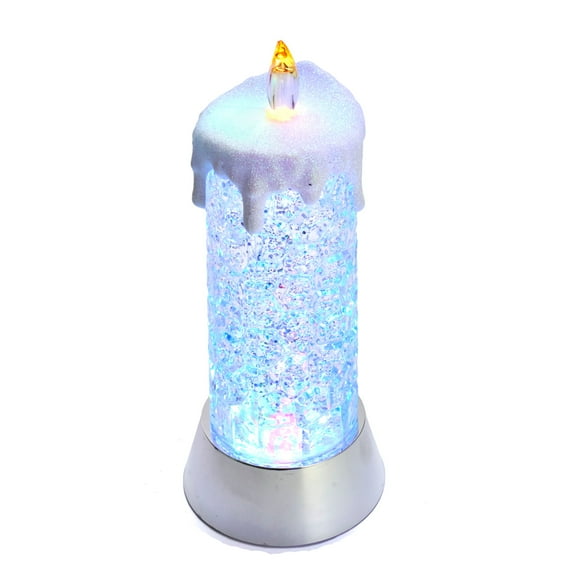 Kurt Adler Kurt S. Adler 9.25-Inch Battery-Operated Color Changing Snowing Candles, Multi