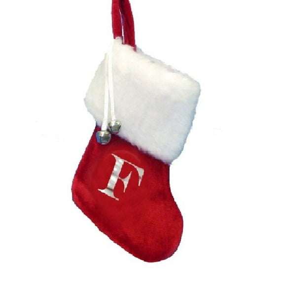 Kurt Adler Monogrammed "F" Miniature Christmas Stocking
