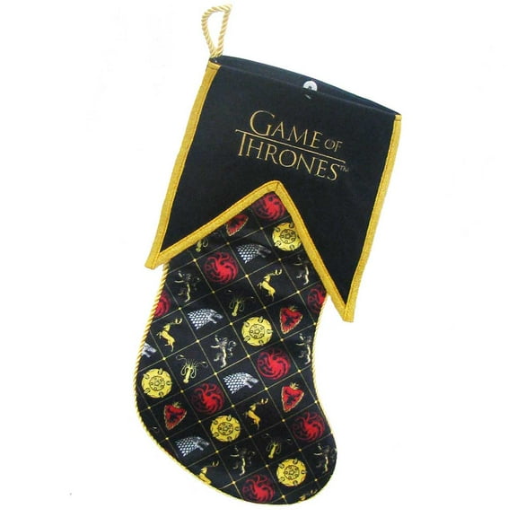 Kurt Adler Multicolor Game of Thrones Christmas Stocking, 19 in