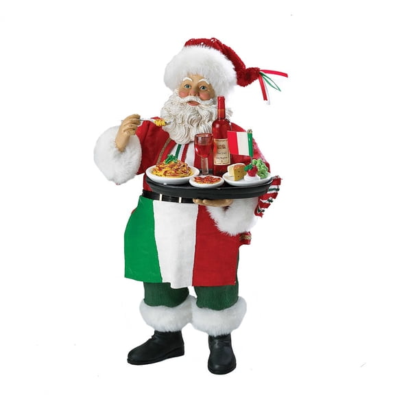 Kurt Adler Musical Fabriche 10.5-Inch Christmas Santa Decorative Figurine