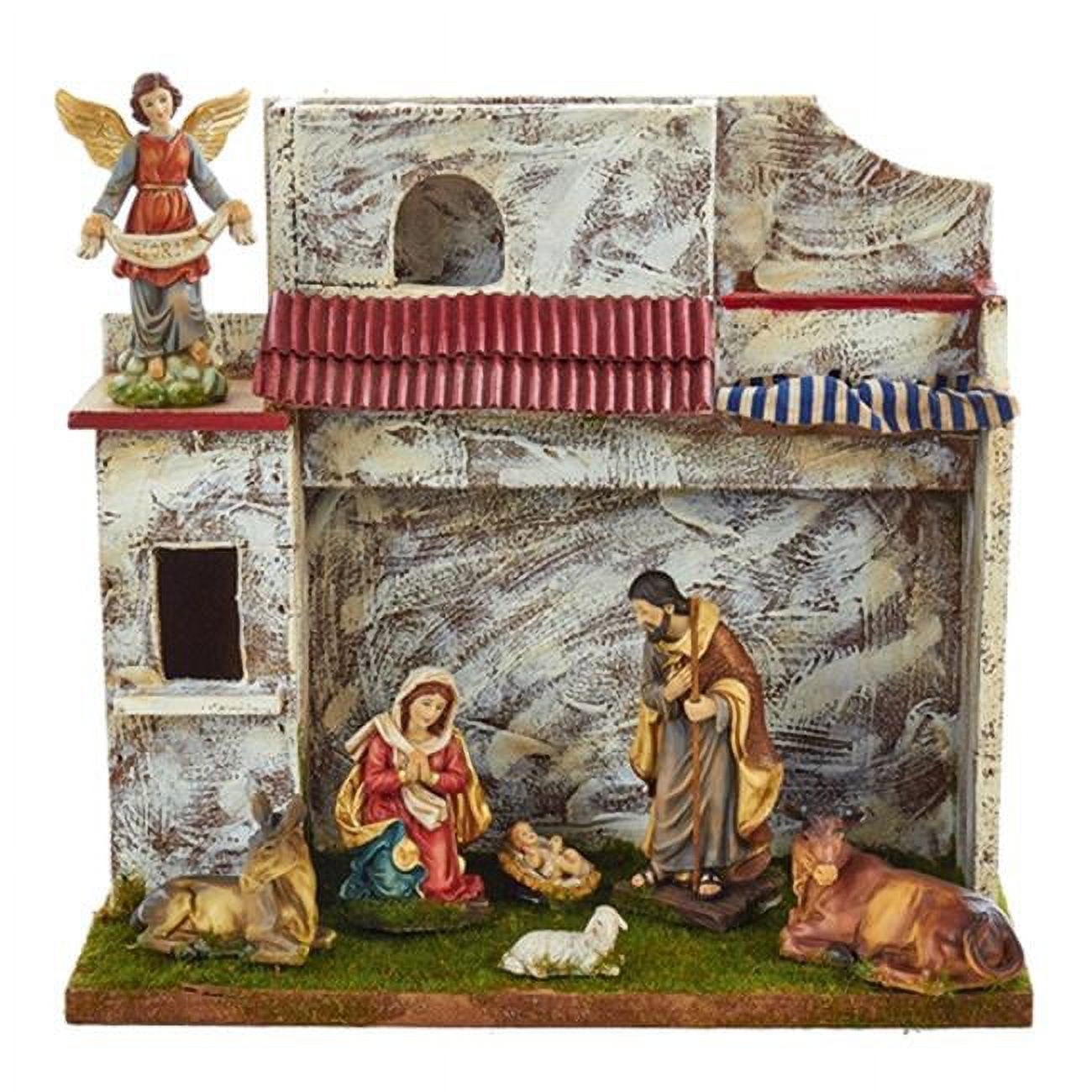 Kurt Adler Nativity Set with 9 Figures & Stable
