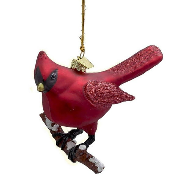 Glass Cardinal Christmas Ornament by Kurt Adler Noble Gems – Holiday Tree Décor