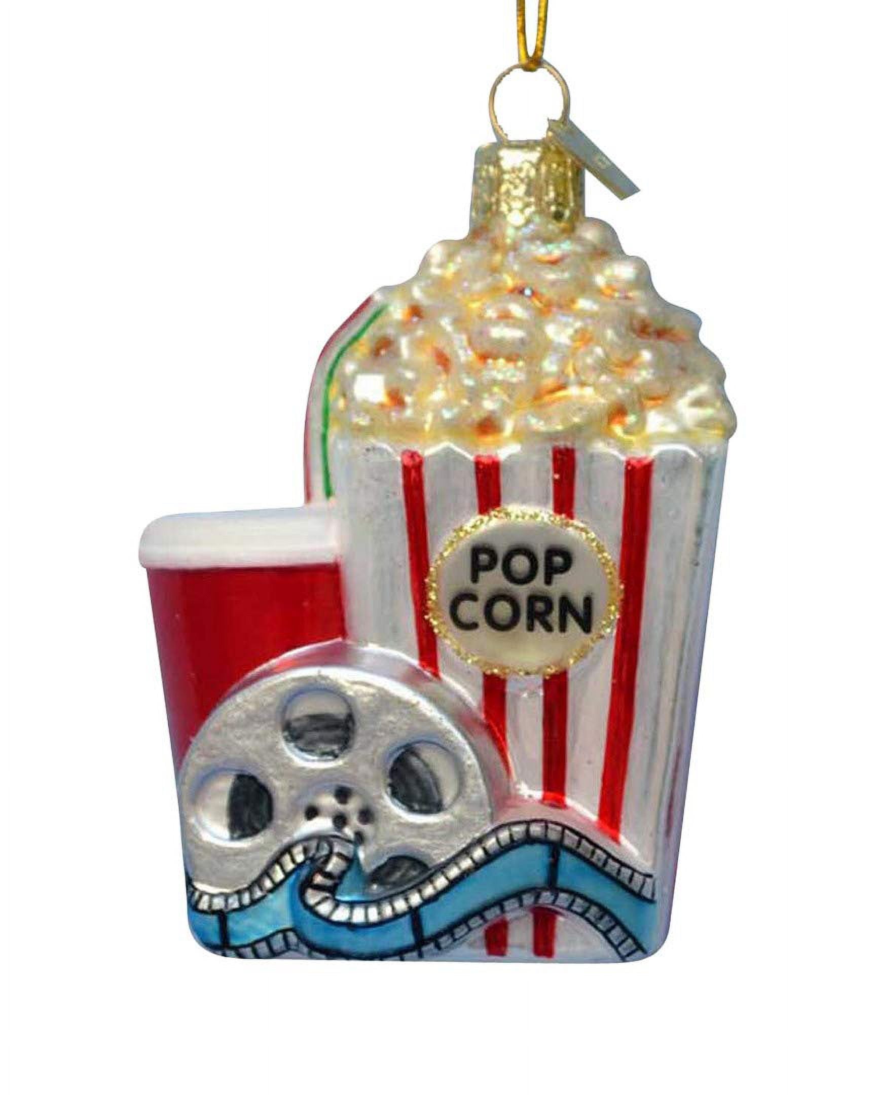 Kurt Adler Noble Gems Glass Ornament Popcorn and Movie