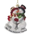 thumbnail image 1 of Kurt Adler Noble Gems™ Snow Couple Anniversary Glass Ornament, 1 of 1