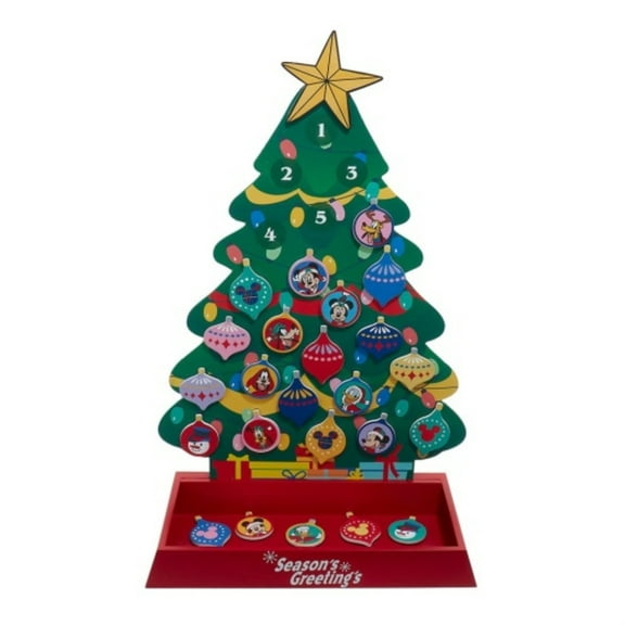 Kurt Adler Officially Licensed Disney Advent Tree with Magnetic Ornaments, 16"