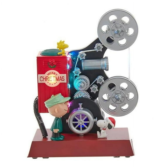 Kurt Adler Peanuts Animated Musical Projector Table Piece