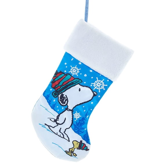 Kurt Adler Peanuts Snoopy & Woodstock Christmas Stocking  Holiday Fireplace Decoration