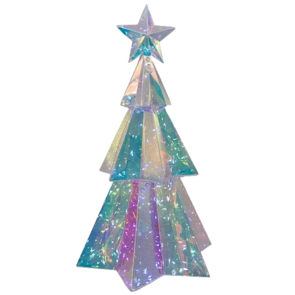 Kurt S. Adler TR3277 15 in. Battery-Operated Lighted Magical Iridescence Holographic Tabletop Christmas Tree