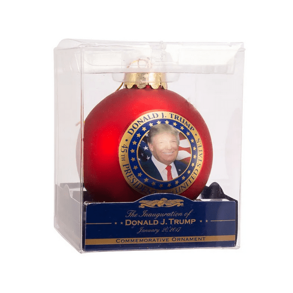 Kurt Adler President Donald Trump Glass Ball Ornament Standard