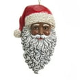thumbnail image 1 of Kurt Adler Resin African American Santa Head Christmas Tree Ornament, 1 Count, 4.5" H x 3.0" W x 1.75" D, 1 of 5