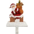 thumbnail image 1 of Kurt Adler Resin Santa Stocking Holder with Gift Box, 6.5-Inch, Christmas Mantel Decoration, 1 of 5