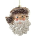 thumbnail image 1 of Kurt Adler Santa Head with Brown Faux Fur Hanging Ornament, 5 Inches, 1 of 2