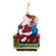 thumbnail image 1 of Kurt Adler Santa Sitting on San Francisco Trolley Glass Ornament, 5-Inch, 1 of 3