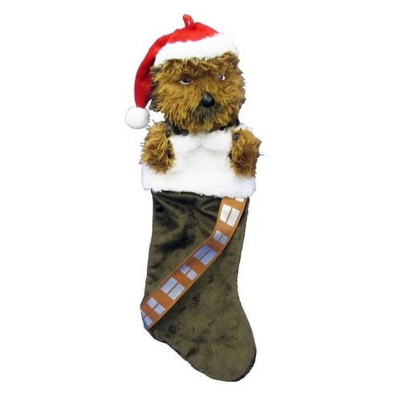 Kurt Adler Star Wars Chewbacca Plush Head Stocking, 20-Inch